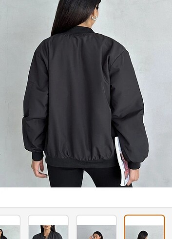 Siyah bomber ceket 