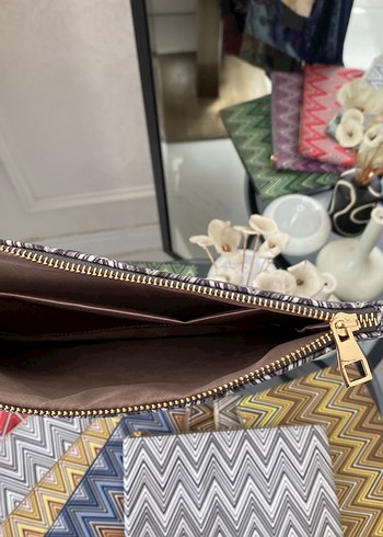  Beden Desenli Fermuarlı Kadın Clutch Çanta