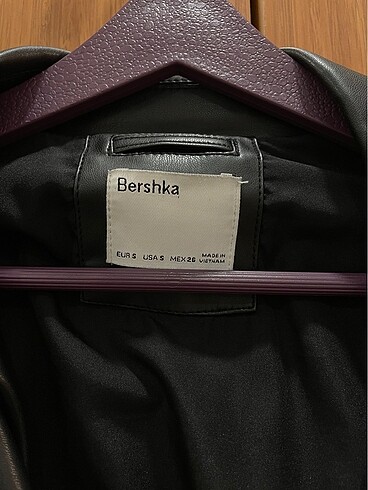 Bershka BERSHKA Siyah Deri Trençkot