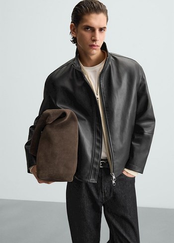 ZARA SİYAH DERİ CEKET 2025 SEZONU VİRAL CEKET - Görsel 3