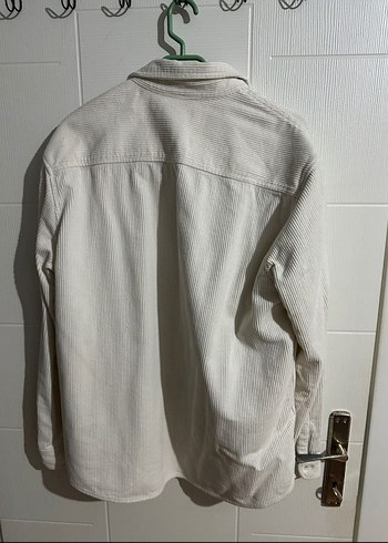 ZARA KIRIK BEYAZ KALIN GÖMLEK CEKET - Görsel 2