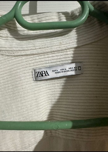 ZARA KIRIK BEYAZ KALIN GÖMLEK CEKET - Görsel 3