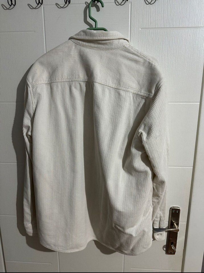 ZARA KIRIK BEYAZ KALIN GÖMLEK CEKET - Görsel 2