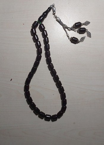 MÜKEMMEL SIKMA İÇİ KIPKIRMIZI AĞIR GÜMÜŞ PÜSKÜL TESBİH - Görsel 3