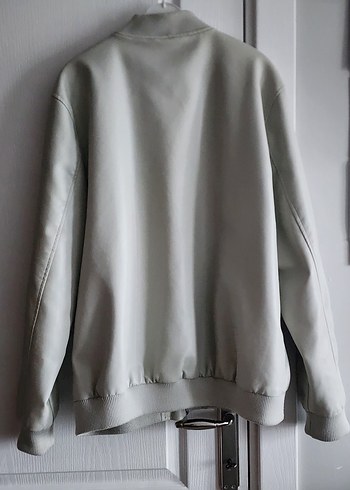 Beyaz Regular Fit Erkek Deri Ceket - Görsel 4