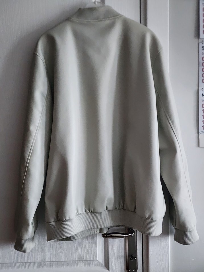 Beyaz Regular Fit Erkek Deri Ceket - Görsel 4