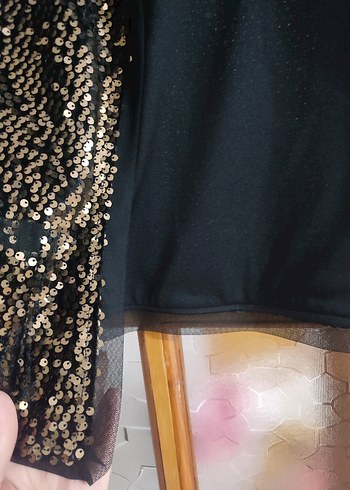 Altın Renkli Payetli Yılan Desenli Kadın Ceket - Görsel 2