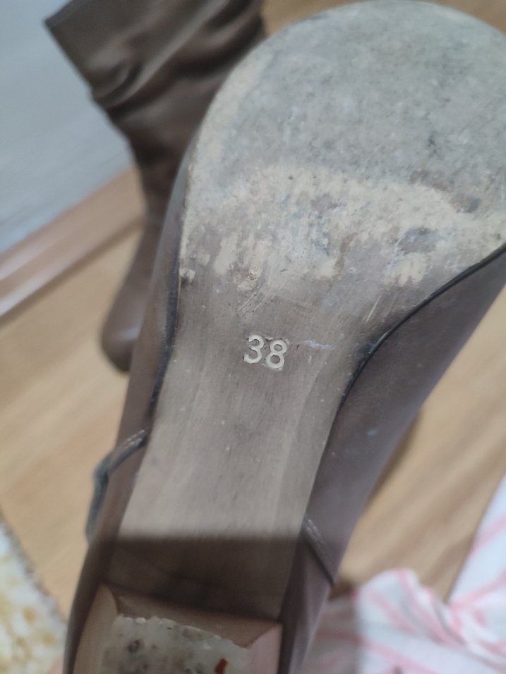 Bej Deri Kadın Dolgu Topuklu Bot - Görsel 2