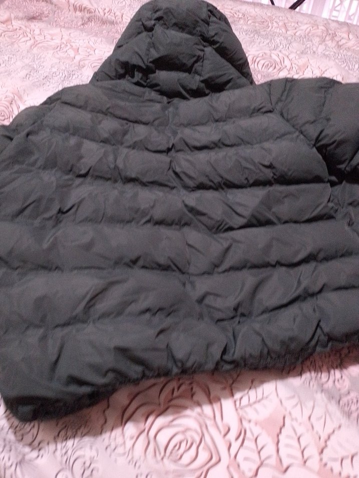 Gri Kapüşonlu Fermuarlı Kadın Kışlık Mont - Görsel 2