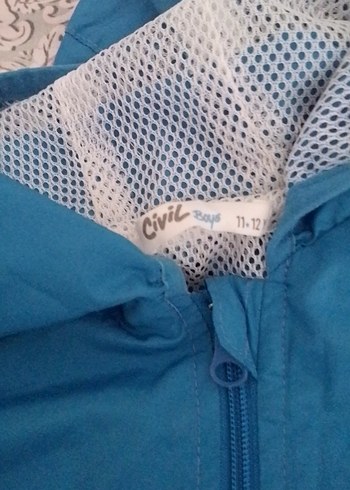 Kapüşonlu Mavi Erkek Yağmurluk - Görsel 2