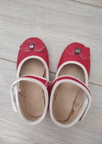 Kız Çocuk Kırmızı Tokalı Babet - Görsel 2