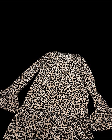 Leopar yumuşak dokulu elbise