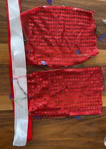 Kırmızı Kurdeleli Zil Tefleri- Kına seti - Görsel 2