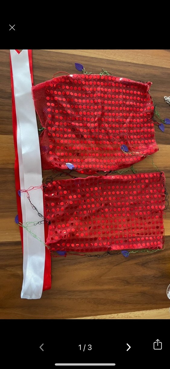 Kırmızı Kurdeleli Zil Tefleri- Kına seti - Görsel 2