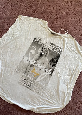 Baskılı Kısa Kollu Hamile Bluzu - Görsel 3