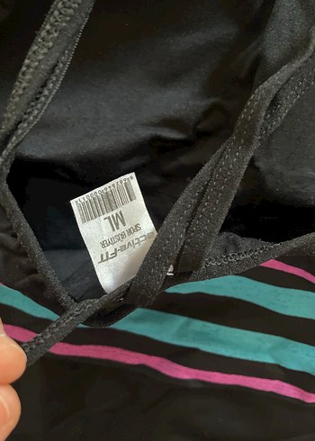 Kızlar için Siyah Şeritli Fit Spor Takım - Görsel 4