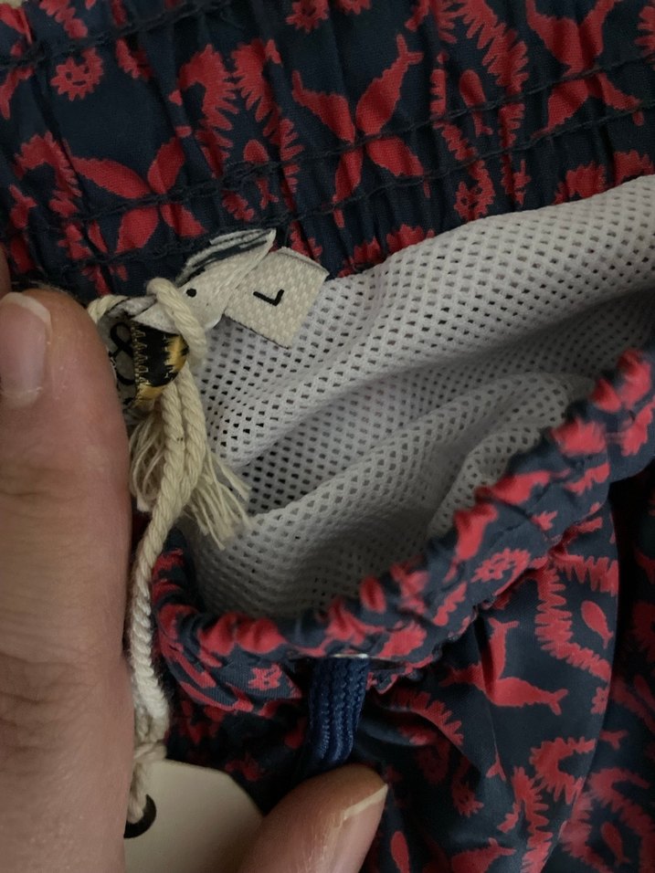 Koyu Kırmızı Desenli Mini Erkek Mayo - Görsel 4