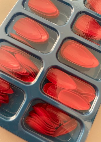 Kırmızı Takma Tırnak Seti 100 Parça - Görsel 2