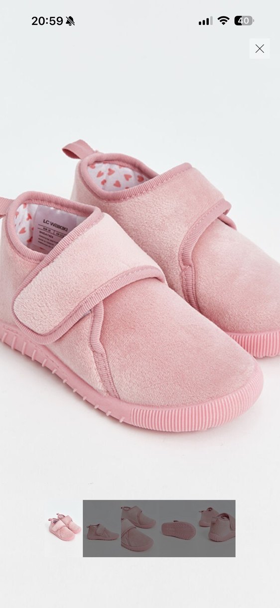 Kız Çocuk Pembe Sıcak Ev Terliği - Görsel 4