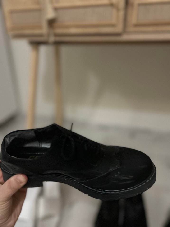 Siyah Erkek Çocuk Goth Özel Ayakkabı - Görsel 3