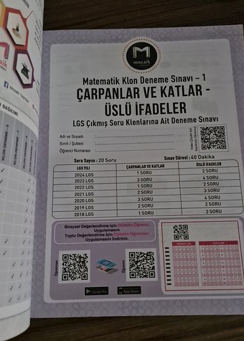 LGS Klon Matematik 13 Deneme Sınavı Kitabı