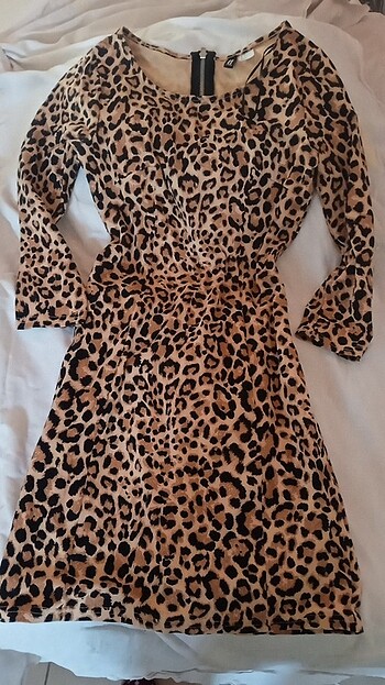 H&M leopar mini elbise 