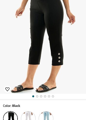 AMERİKADAN ZAX&RACHEL KAPRİ SİYAH PANTOLON - Görsel 5