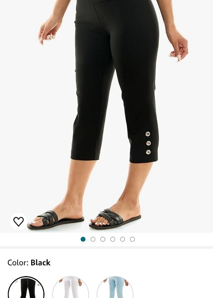 AMERİKADAN ZAX&RACHEL KAPRİ SİYAH PANTOLON - Görsel 5