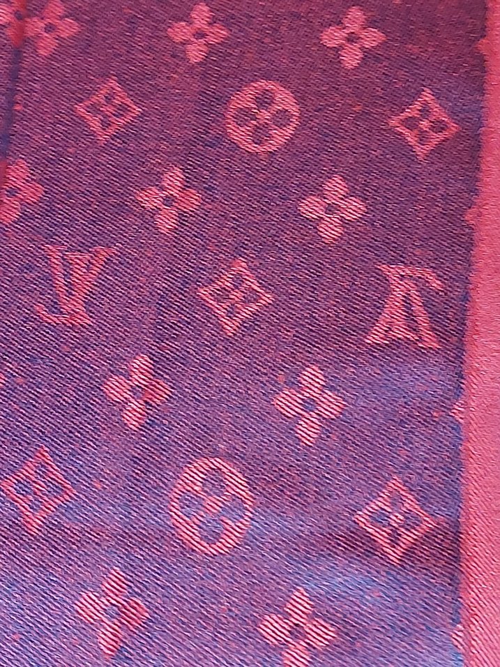 Bordo Drapeli Kadın Şal - Görsel 5