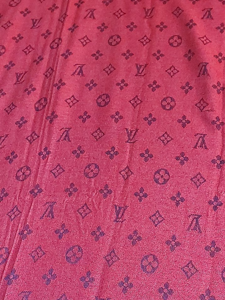 Bordo Drapeli Kadın Şal - Görsel 2