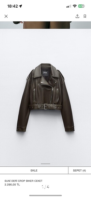 Zara yeşil biker ceket