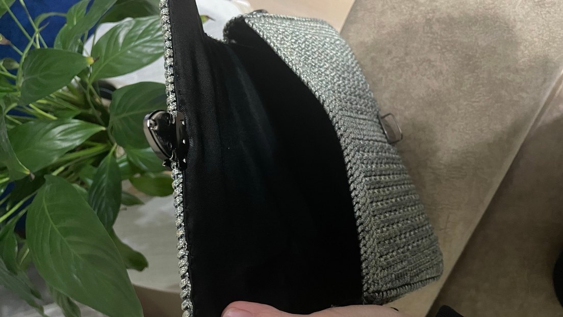 Zincir Detaylı Örgü Çanta - Görsel 3