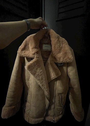 Kürk Detaylı Süet Kaban - Görsel 2