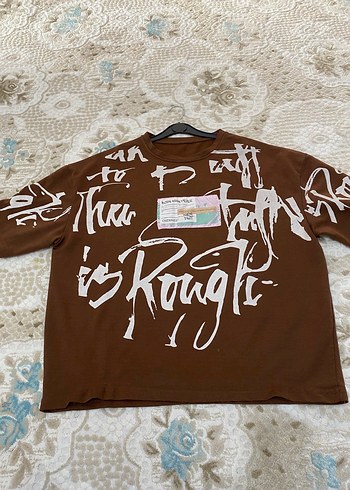 Baskılı Kahverengi erkek Tişörtü - Görsel 2