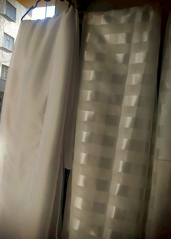 Beyaz Düz Desenli Perde - Görsel 3