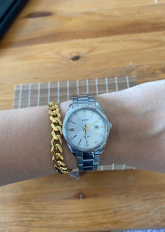 Casio gümüş rengi saat - Görsel 2