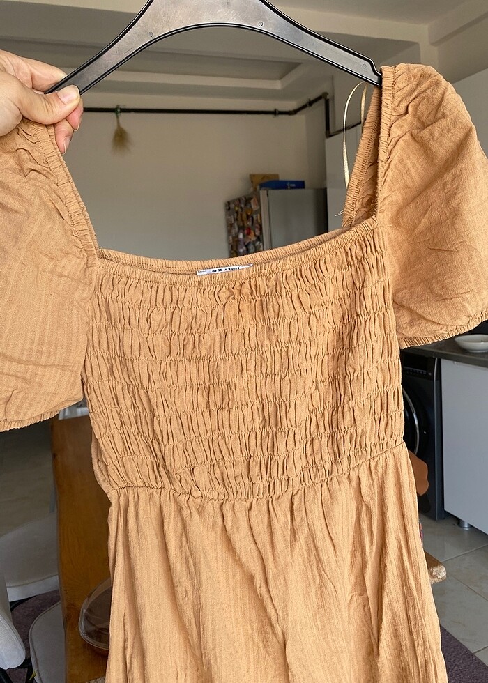 Uzun Keten Elbise - Görsel 3