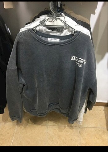 Koton Gri Denim Kadın Sweatshirt - Grunge Punk