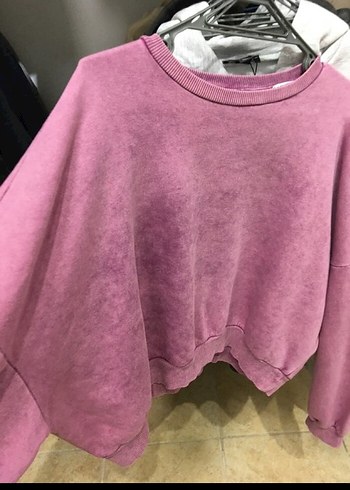 Koton Salaş Kesim Pembe Batik Desenli Kadın Sweatshirt