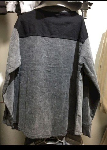 Koton Gri Düğmeli Erkek Denim Ceket m:3,l:1