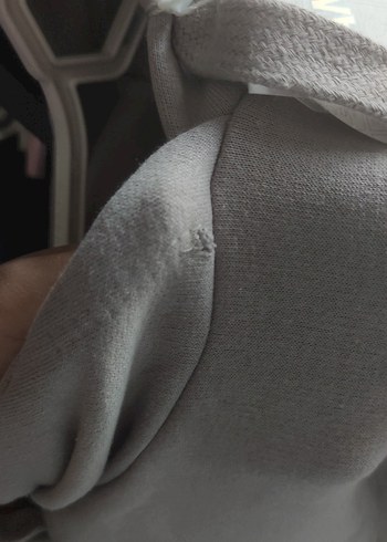m Beden Gri Kapüşonlu Uzun Kollu Sweatshirt