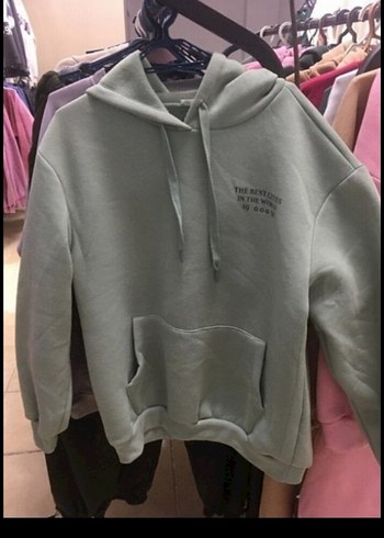 Koton Beyaz Kapüşonlu Rahat Kesim Sweatshirt