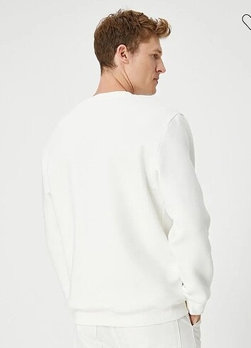 m Beden beyaz Renk Koton sweatshirt