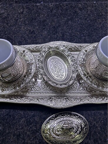 Gümüş Türk Kahvesi Seti - Görsel 5