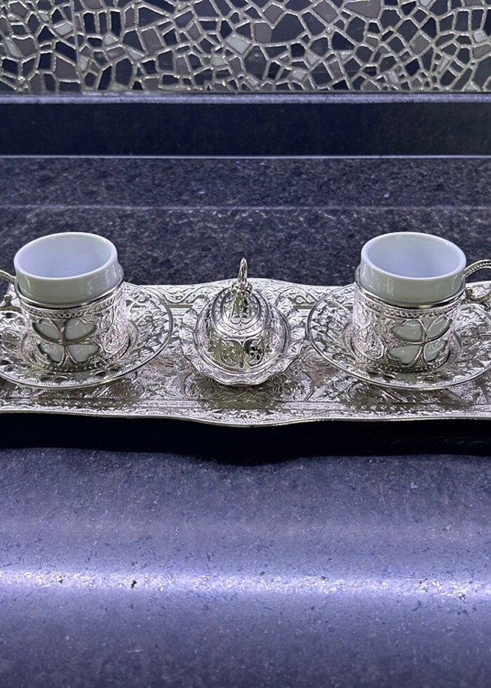 Gümüş Türk Kahvesi Seti - Görsel 3