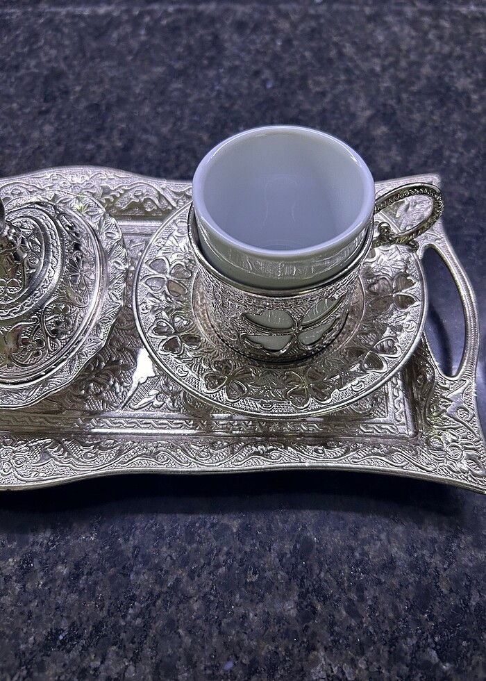 Gümüş Türk Kahvesi Seti - Görsel 4