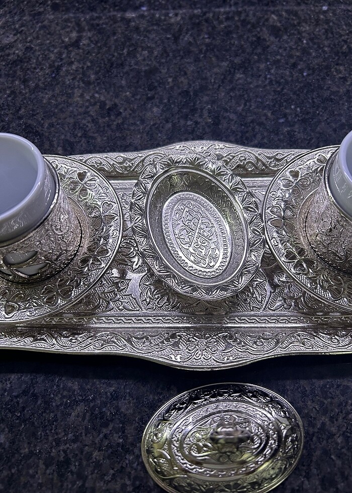 Gümüş Türk Kahvesi Seti - Görsel 5