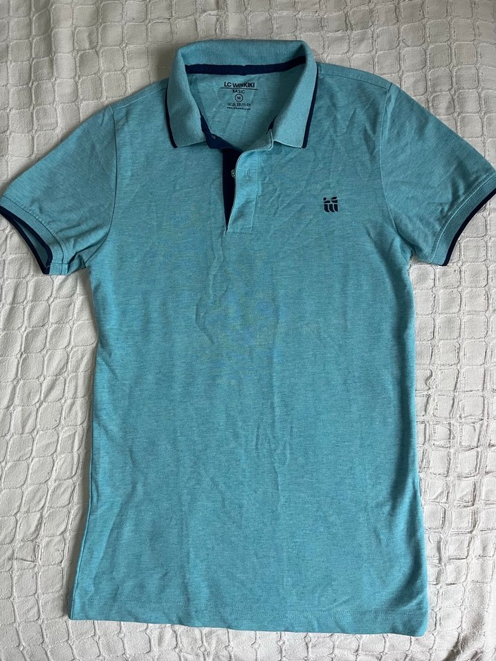 LC Waikiki Mavi Kısa Kollu Polo Tişört - Görsel 2