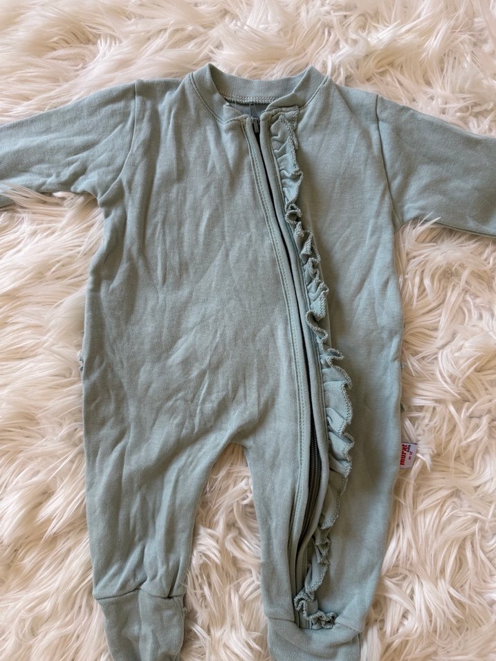 Yeşil Bebek Tulum, Uzun Kollu, Fermuarlı - Görsel 2