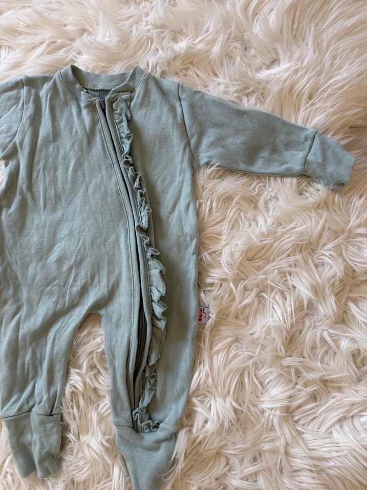 Yeşil Bebek Tulum, Uzun Kollu, Fermuarlı - Görsel 3